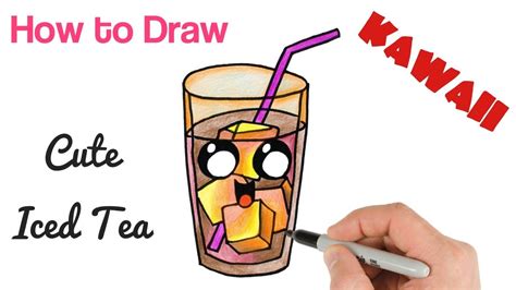 iced tea drawing|iced tea drawing easy.